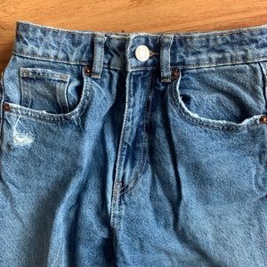 Zara high waisted dark wash jeans straight leg baggy size 2 barely worn